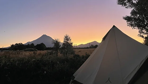 Tent camping at Volcanoview